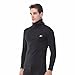Men's Turtleneck Shirts Thermal Top Base Layer Compression Long Sleeve Black HOM
