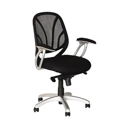 Sharper Image RTA-SI0518-BK Mesh Back Ergonomic Office Chair,