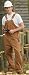 Cotton Canvas Bib Overall with Quilted Lining