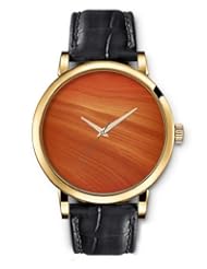 SPRAWL Aanalog Fashion Series Gold Ladies Watches of Genuine Black Leather Strap,Unique Wrist Watch for Women Girls Designed with desert