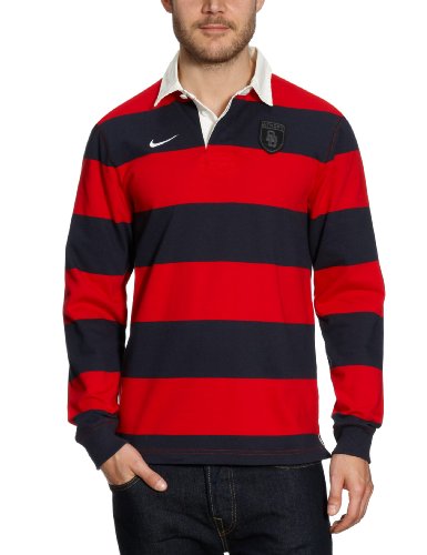Nike Herren Lang&auml;rmeliges Polo Hemd ATH Dept Offside, blau/rot/wei&szlig;, S / 44-46