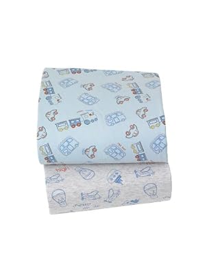My First Adventure Jersey Fitted Sheets - Cot Bed - 2pk
