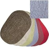 IMAGE OF Hearth Braided Wool Oval Rug Color: Nantucket (Colonial Blue), Size: 60