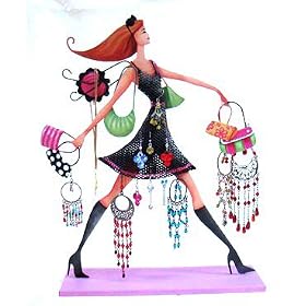 Shopping Girl in Stride Jewelry Holder