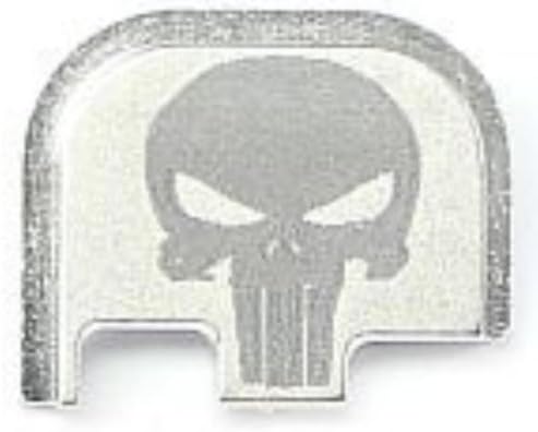 FOR GLOCK G42, REAR SLIDE COVER PLATE PUNISHER , CHROME