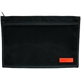 International Arrivals Black Nylon Barcelona Zippered Pouch, 14 x 9 Inches (113-LG-BLK)