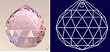 30 Mm Vintage Crystal Pink Feng Shui Ball
