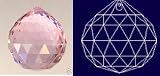 30 Mm Vintage Crystal Pink Feng Shui Ball