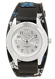 ACTIVA Watches:Juniors Flower Design Black Fabric