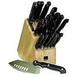 Ronco KN3005BLGEN Rocker 20-Piece Knife and Wooden Block Set