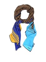 Fendi Bufanda (Marrón / Azul / Turquesa)