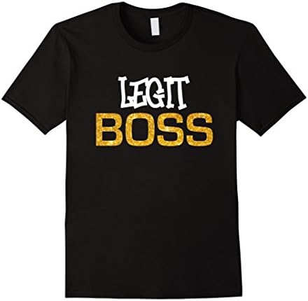Men's Legit Boss Mens Womens Kids Wrestling T-Shirt Medium Black