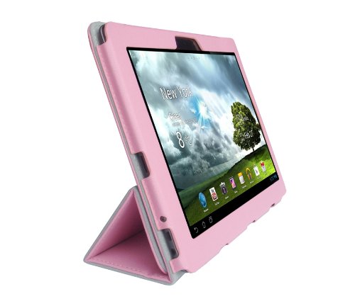 iShoppingdeals - for ASUS Transformer Pad Infinity TF700 / TF700T PU Leather Folio Case Cover, Pink