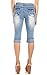 Angels Jeans Women's Denim Cuffed Capri