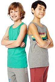 2 Pack Cotton Rich Retro Vest Tops
