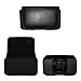 Executive Black Horizontal Leather Side Case Pouch with Belt
