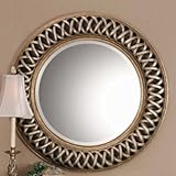 IMAGE OF Uttermost 14028 B Entwined U - Frame, Antique Silver and Gold Leaf Mahogany Undercoat Finish
