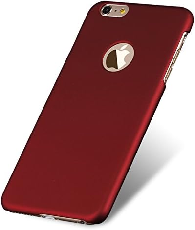 iPhone 6 Case,Ciciwong®Slim Fit Case Hybrid Case for iPhone 6 4.7 inch Rigid Plastic Grind Arenaceous Hard back Skin Case for iPhone 6 4.7 inch PC Hard Cover-Wine Red