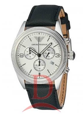 Emporio Armani Men's AR5895 Sports Black Leather Band Watch