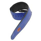 Levy's Leathers MSS2-4-BLU 4 Garment Leather Signature Series Guitar Strap,Blue