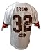 Autographed Jim Brown Limited Edition MVP Throwback White Jersey w/ MVP Patch
