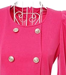 Above the Knee Round Neck Long Sleeves Puff Sleeves Cotton Mini Dress 