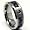 8MM Tungsten Carbide Ring BLUE SAPPHIRE .050 Carat & BLACK/ BLUE Carbon Fiber Inlay Wedding Band Size 7