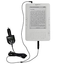 2 in 1 FM Transmitter and Car Charger for the Amazon Kindle 2 / DX - Gomadic Brand w/ TipExchange Technology