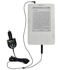 2 in 1 FM Transmitter as well as Car Charger for a Amazon Kindle 2 / DX - Gomadic Brand w/ TipExchange Technology