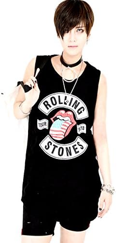 Bloodycat Women's Iconic Band Logo Print Sleeveless Top XS Black