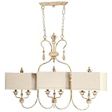 Maison French Country Antique White 6 Light Island Chandelier