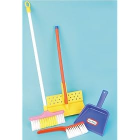 Classic Pretend Play Toy Home Cleaning Set for Children: 4 Pieces by