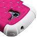 SAMSUNG GALAXY EXHIBIT T599 PINK WHITE DIAMOND BLING HYBRID COVER HARD GEL CASE +FREE SCREEN PROTECTOR from [ACCESSORY ARENA]