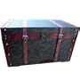 Victorian Decorative Steamer Trunk with Embossed Pattern