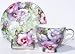 Fine Porcelain Pansy Chintz Footed Cup and Saucer Set