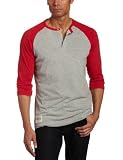 Company 81 Men's Three-Fourth Sleeve Henley Shirt, Red, X-Large/Regular