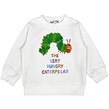 アスナロ（トップス トレーナー） はらぺこあおむし トレーナー ベビー 男の子 裏起毛 長袖95 ホワイト