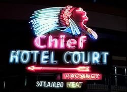 A Glimpse of Old Town Las Vegas at the Chief Hotel Court - Attractive 16"x20" Photographic Print by Carol M. Highsmith