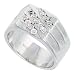 Gent's Perfect Quality Sterling Silver Brilliant Cut Cubic Zirconia Ring