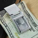 Personalized Graphite Face Watch Money Clip
