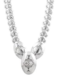 All Sterling Silver Concha Statement Necklace