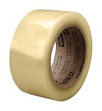 Scotch Recycled Corrugate Box Sealing Tape 3073 Clear, 48 mm x 100 m, High Performance, Conveniently Packaged (Pack of 1)
