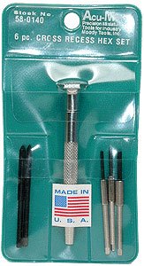 Moody Tools MT-02-01 Crossed Recessed Drive Set