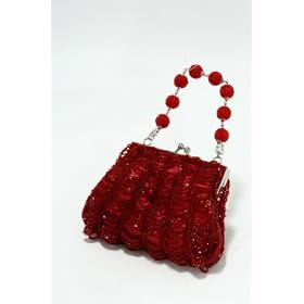 Click here to buy Red Evening Bag - Red Beaded Evening Bag by MadisonAveMall.