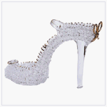 Buy : Gold trimmed spun glass shoe - Style 31439