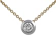 Bella Donna Damen Diamantcollier 585/000 Gelb-Gold Weiß-Gold 1 Diamant 0.25ct. Weiß Lupenrein 45 cm 100841