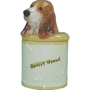 Basset Hound Collectible Dog Puppy Cookie Jar Container Figure Statue by