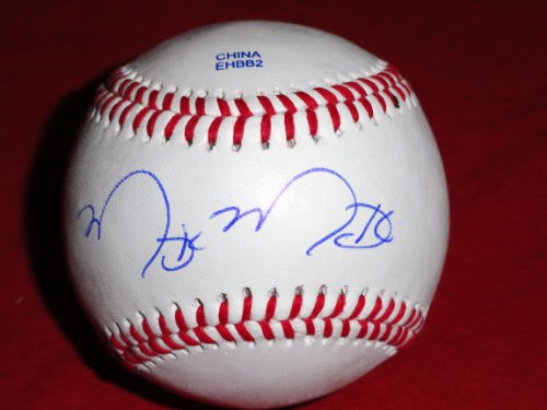 Mikie Mahtook Autographed ROLB Baseball, Tampa Bay Rays, Proof Photo of Mikie Signing for Us.