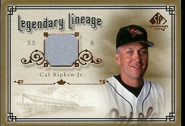 2005 SP Legendary Cuts Cal Ripken Jr Legendary Lineage Jersey Baltimore Orioles Baseball Card - Mint Condition - In Protective Screwdown Case!