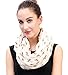Lina & Lily Beagle Dog Print Infinity Loop Scarf for Women Lightweight (Beige)